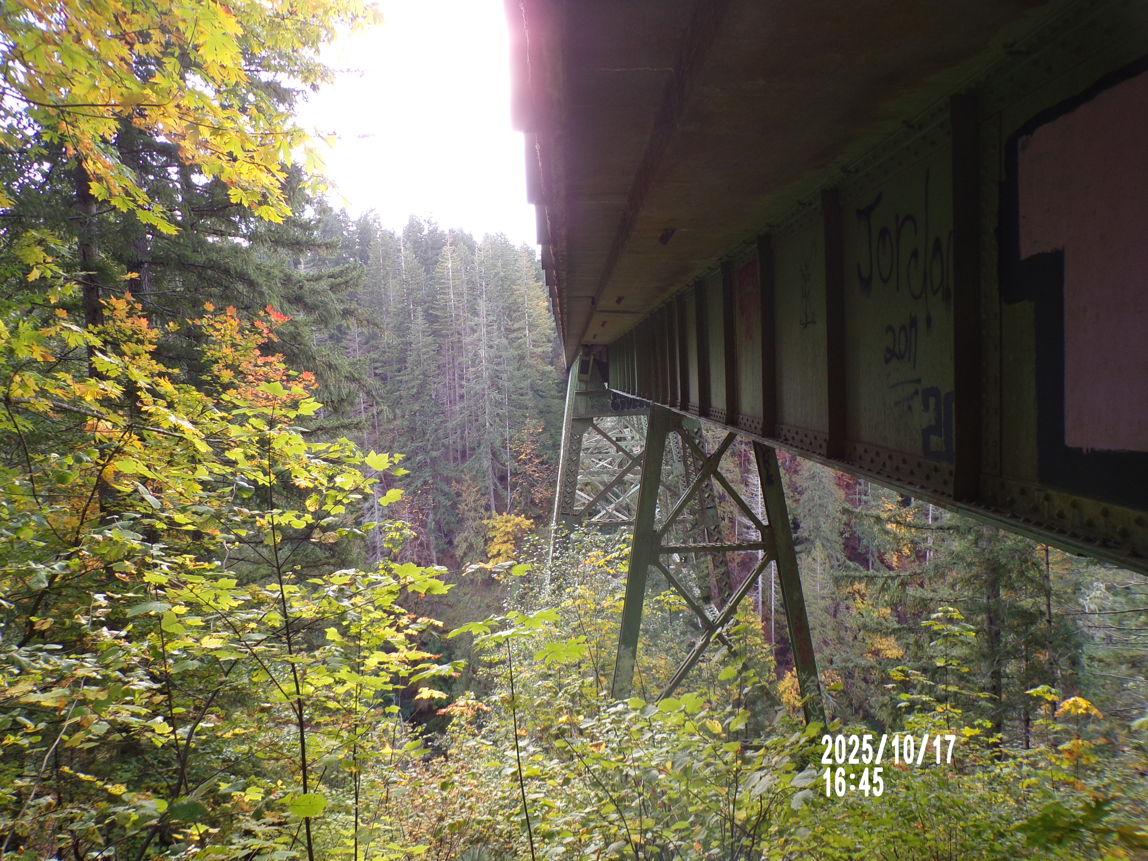 Underneath the High Steel Bridge 10/17/2025 on the PIXPRO AZ401